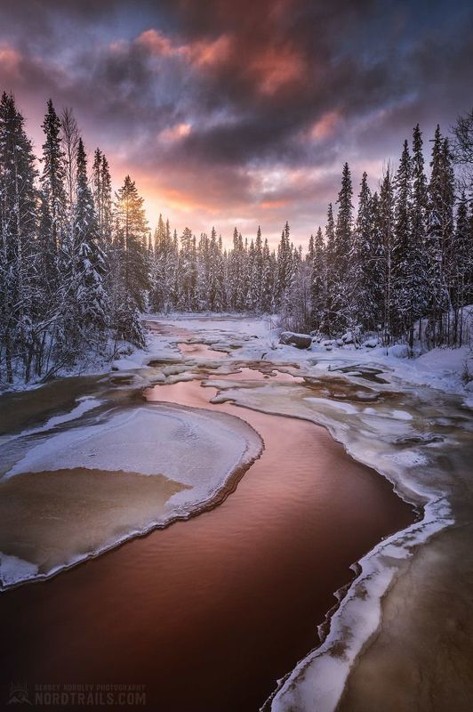 кольский полуостров Неожиданный рассвет в ноябре . . . фото превью