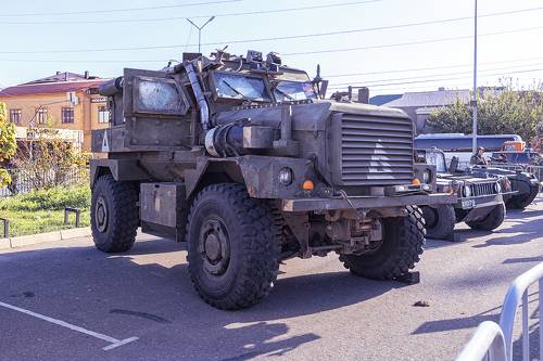 Выставка трофейной военной техники в Махачкале