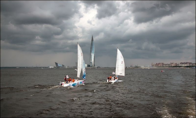 город,  яхта, регата , ст. петербург Сила ветра фото превью