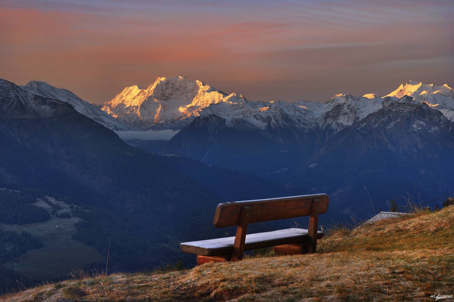 swiss,швейцария,горы,осень,скамейка,bettmeralp, Матвеев Николай