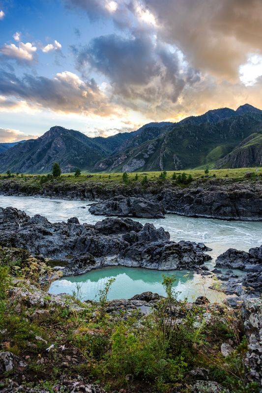 Уходящие лучи фото превью