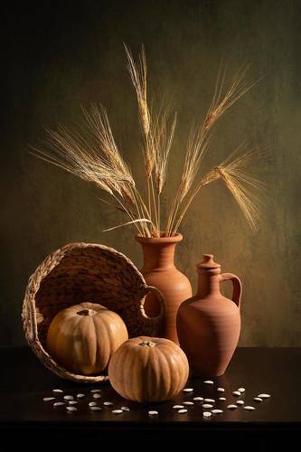 Тыквы и корзинка )