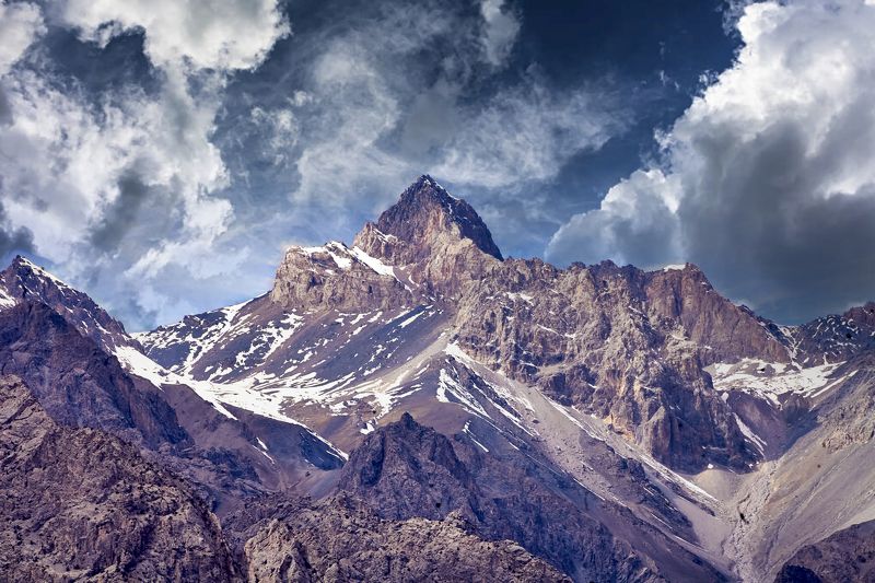 Одна из красивейших горных вершин Фанских  гор- Чапдара (5049м). Согдийская область. Таджикистан фото превью