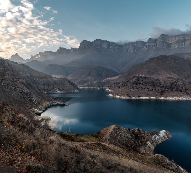 кавказ, горы, осень, осень в горах, кабардино-балкария, гижгит, озеро, горное озеро Поздней осенью фото превью