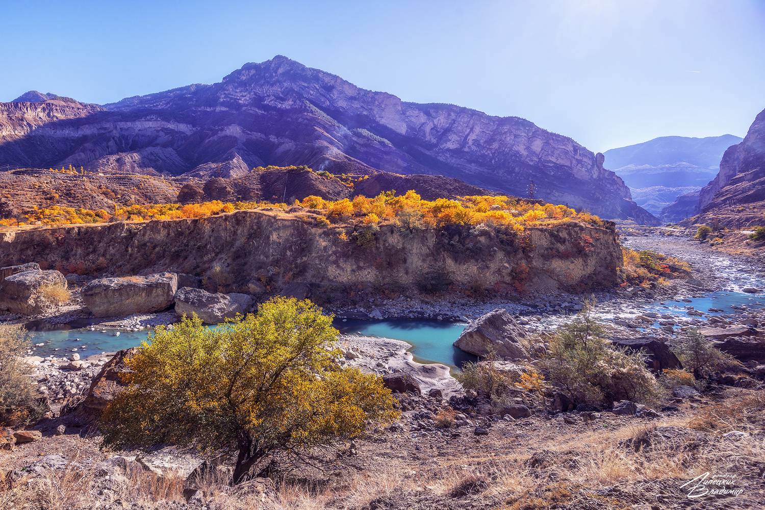 дагестан, каньон, река, аварское койсу, осень, горы, Липецких Владимир