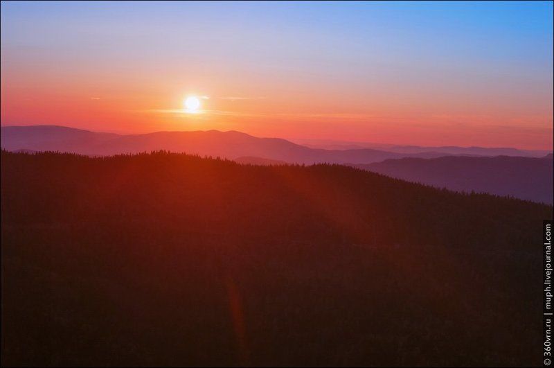 адыгея, хребет, пейзаж, рассвет Рассвет над Инженерным хребтом фото превью