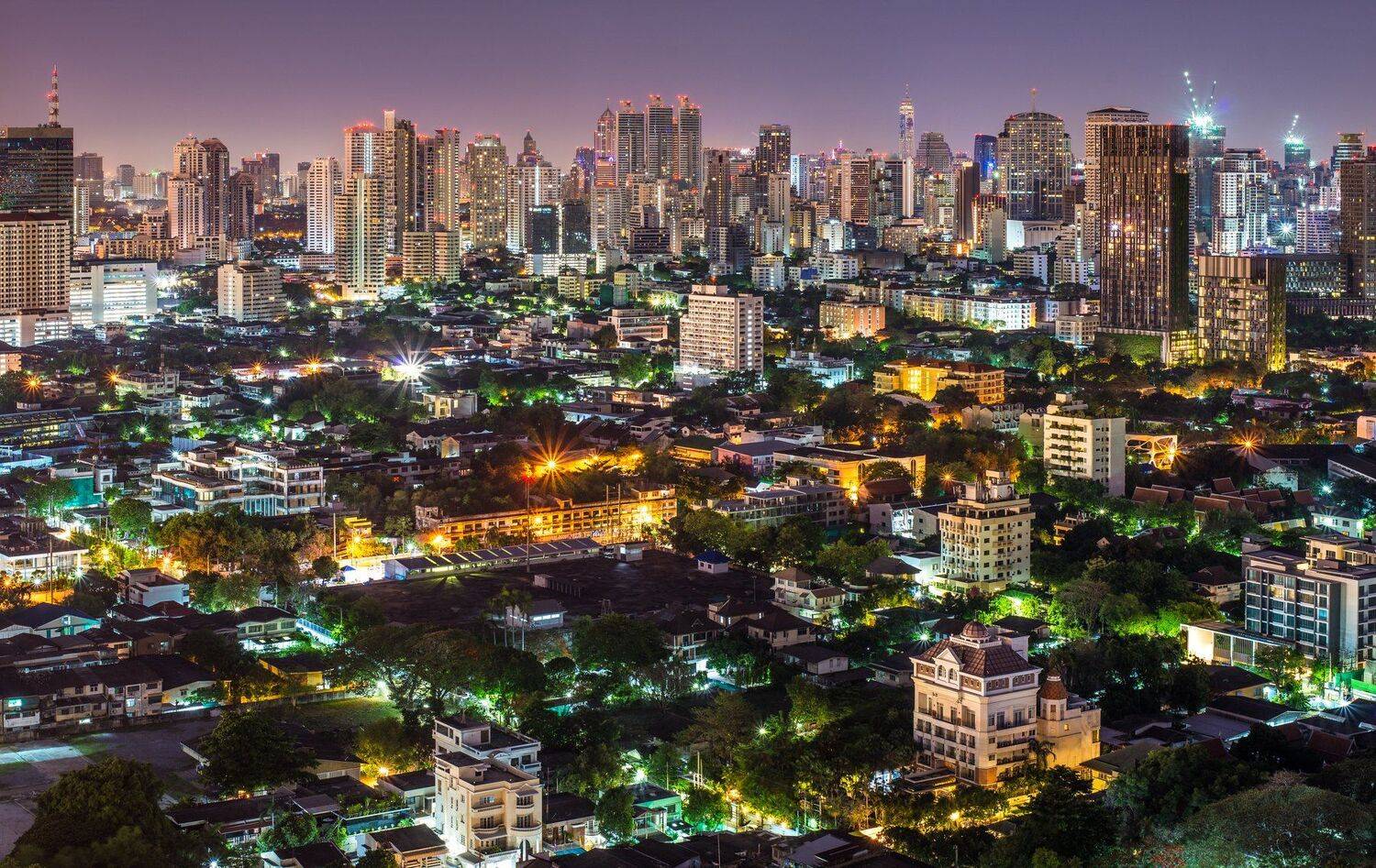 бангкок, ночь, огни, город, небоскреб, район, улица, здания, азия, таиланд, тайланд, тай, Василий Яковлев