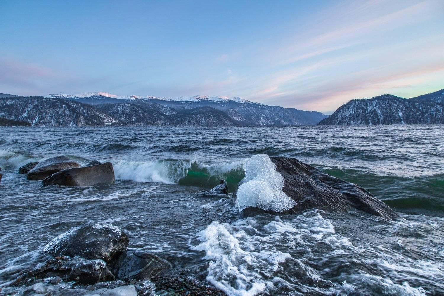 Озеро Телецкое, закат, Алтай, Виктор Зайцев