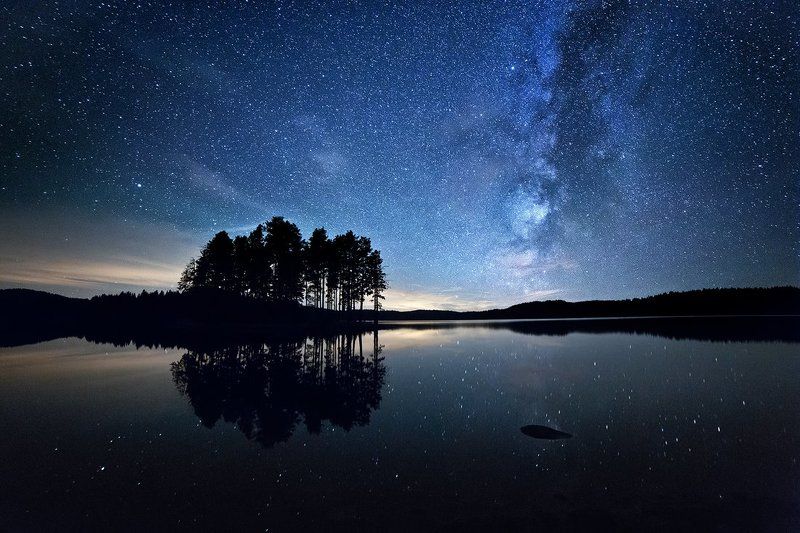 milky way, нощ, млечен път, остров, island, night  фото превью