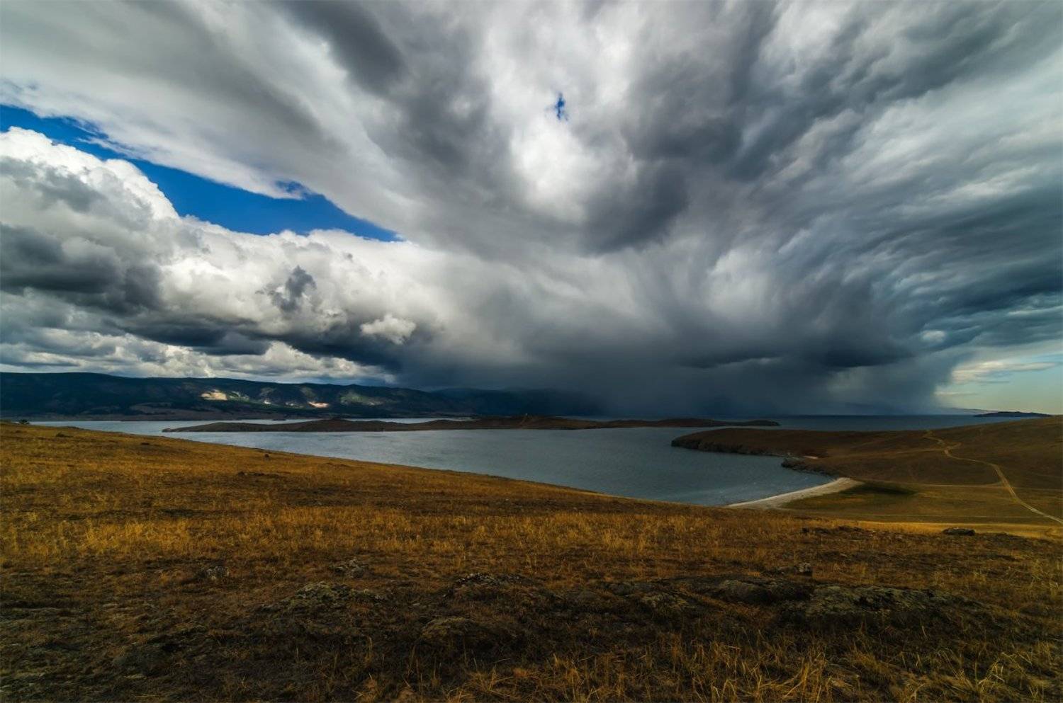 Байкал, Лето, Небо, Пейзаж, Природа, Сибирь, Альберт Беляев