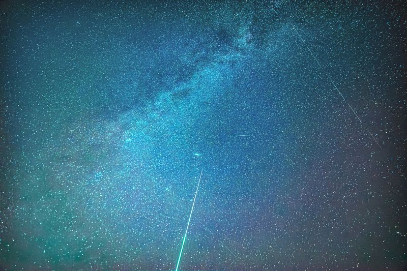 млечный путь, ночь, звезды, северное сияние, milki way, stars, aurora, night, space, deepspace, космос, планеты, planets, метеор, метеорит, астероид, meteor  фото превью