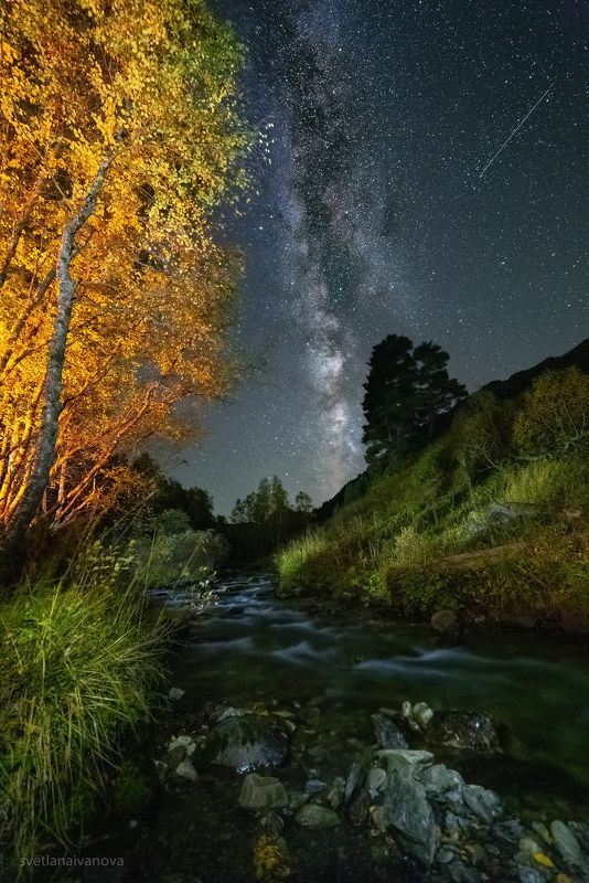 Осеннее рандеву под ночным небом Архыза фото превью