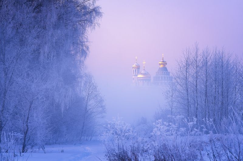 истра, зима, пейзаж, рассвет Новый Иерусалим фото превью