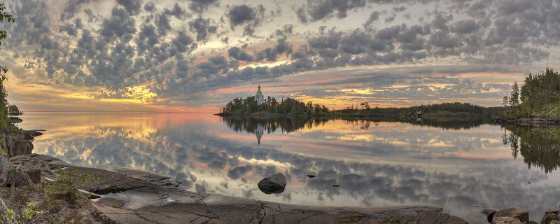 валаам, весна, озеро, остров, монастырь, церковь  фото превью