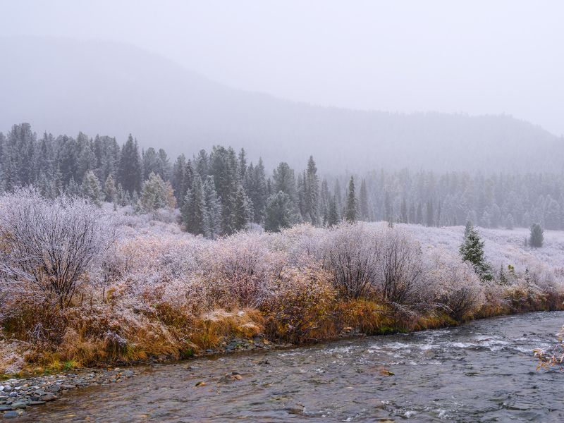 Сентябрьское утро в Саянах.  /  September morning in Sayan. фото превью