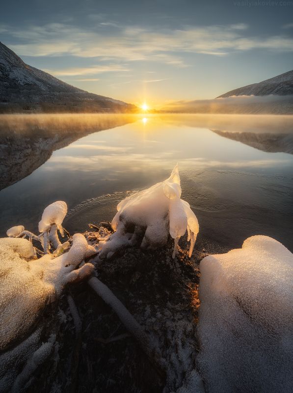 кольский, фототур, яковлевфототур, кандалакша, волосяная, териберка, мурманск, северноесияние, сияние Вечер в Хибинах фото превью