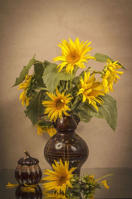 натюрморт, лето, подсолнухи Натюрморты с подсолнухами фото превью