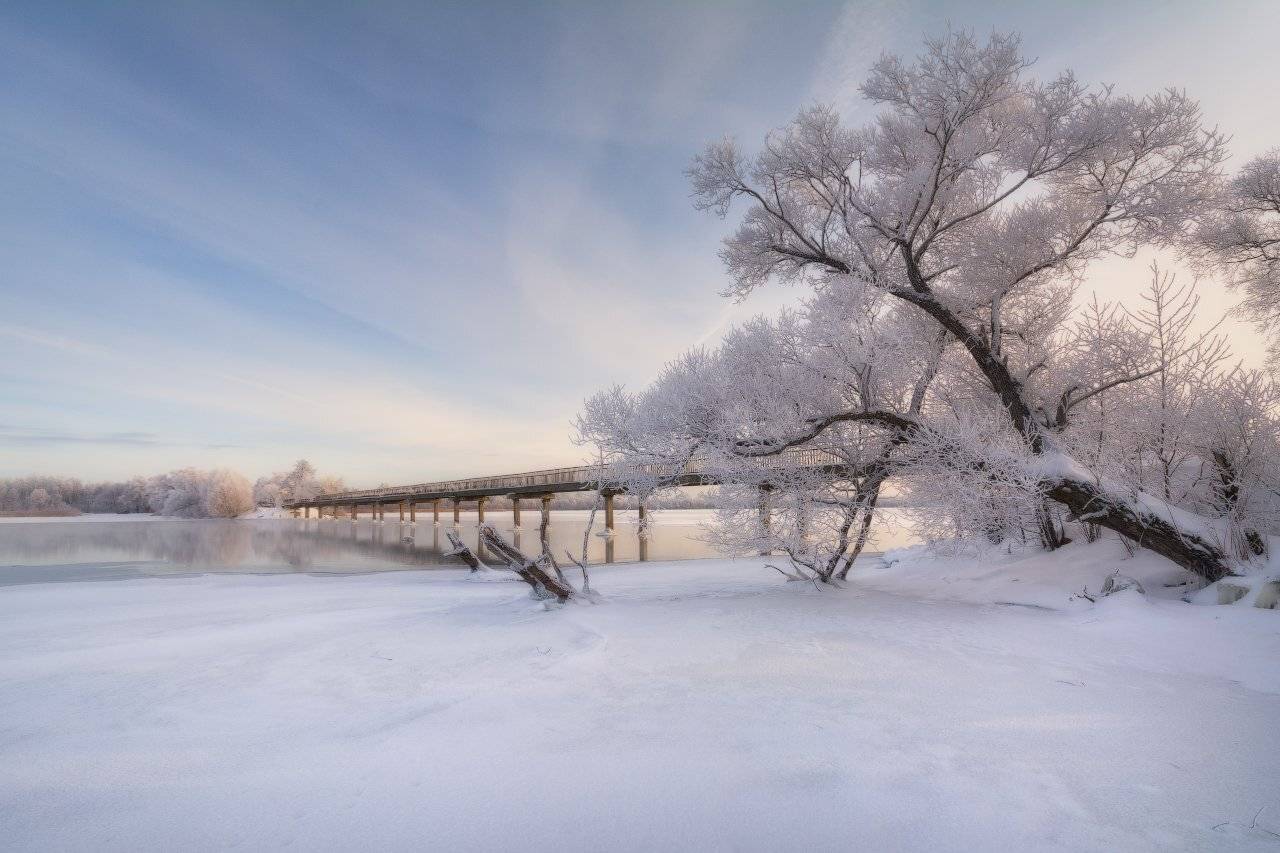 Зима, Иней, Мороз, Пейзаж, Природа, Путешествие, Снег, Жмак Евгений
