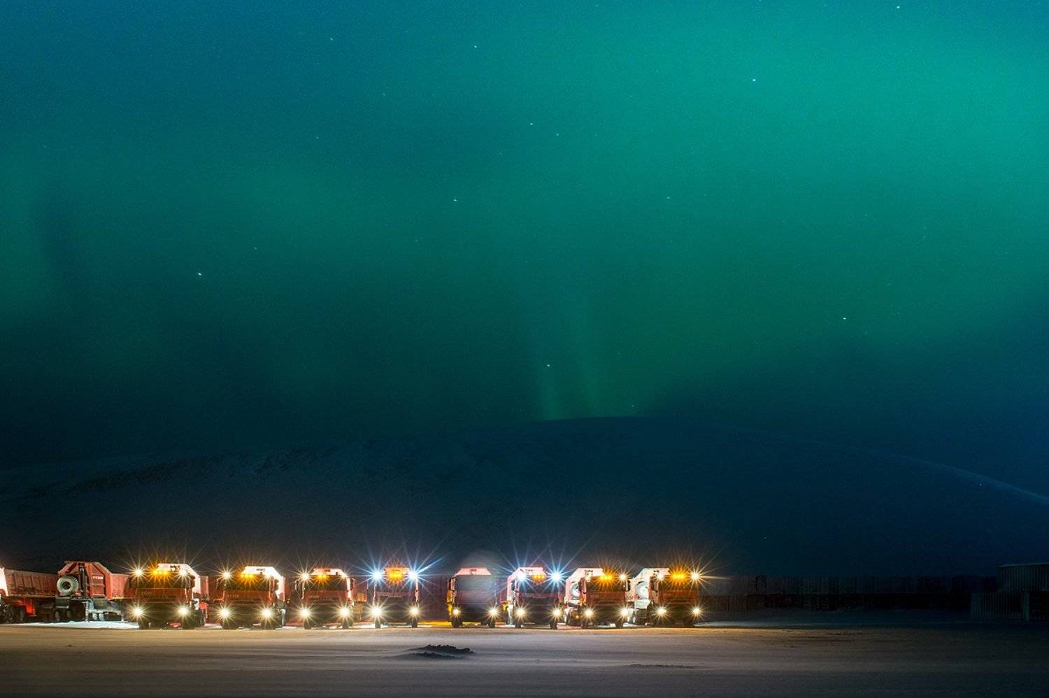северное сияние, Чукотка, техника, Евгений Труфанов