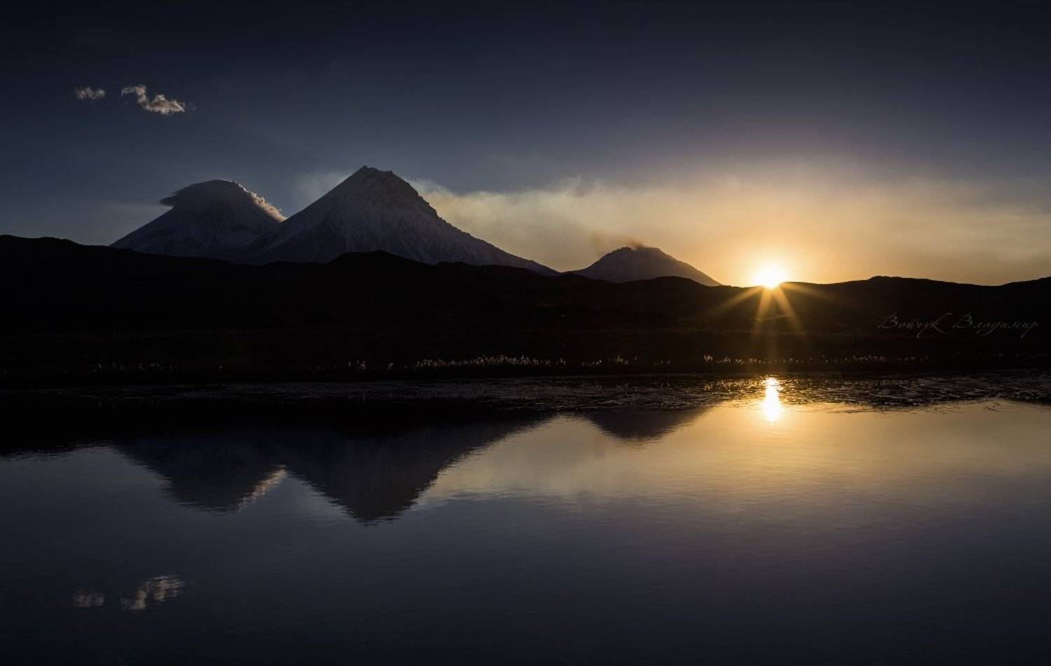 Вулканы, Камчатка, Рассвет, Войчук Владимир