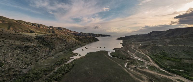 Армения, Араратская область, Азатское водохранилище Вид с дрона фото превью