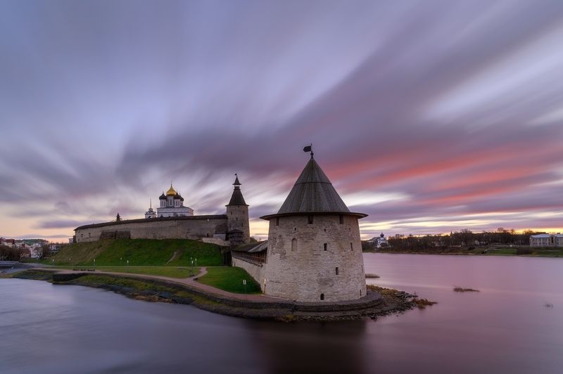 псков, пейзаж, Вечер фото превью