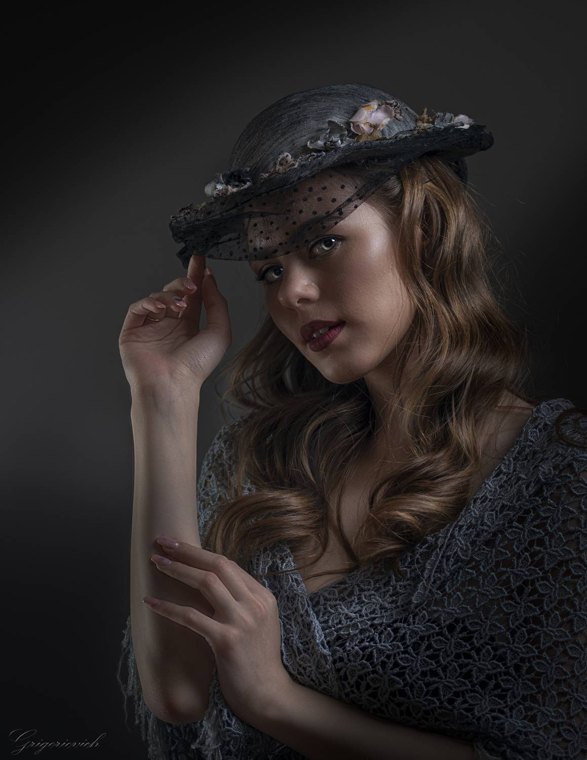 девушка. портрет. красота. глаза. шляпа, Урасов Олег