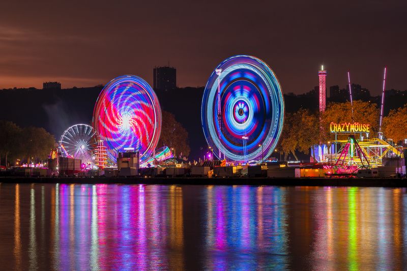 funfair; night; nightphotography; merry-go-round; attraction; fairgroundattraction Funfair фото превью