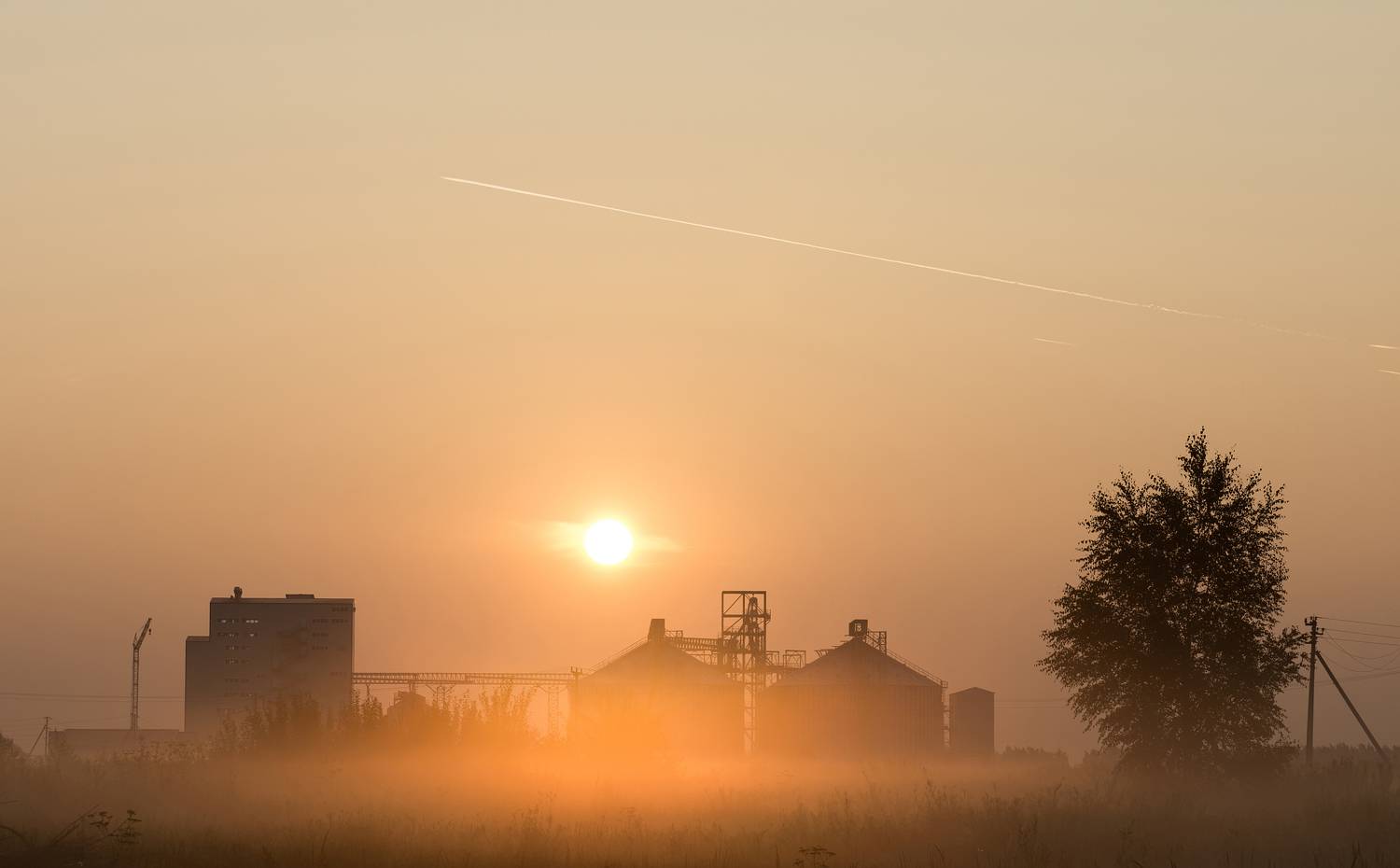 construction; loaf; wind; house; sunset; plant; flour mill; grain mil, Корнеев Алексей