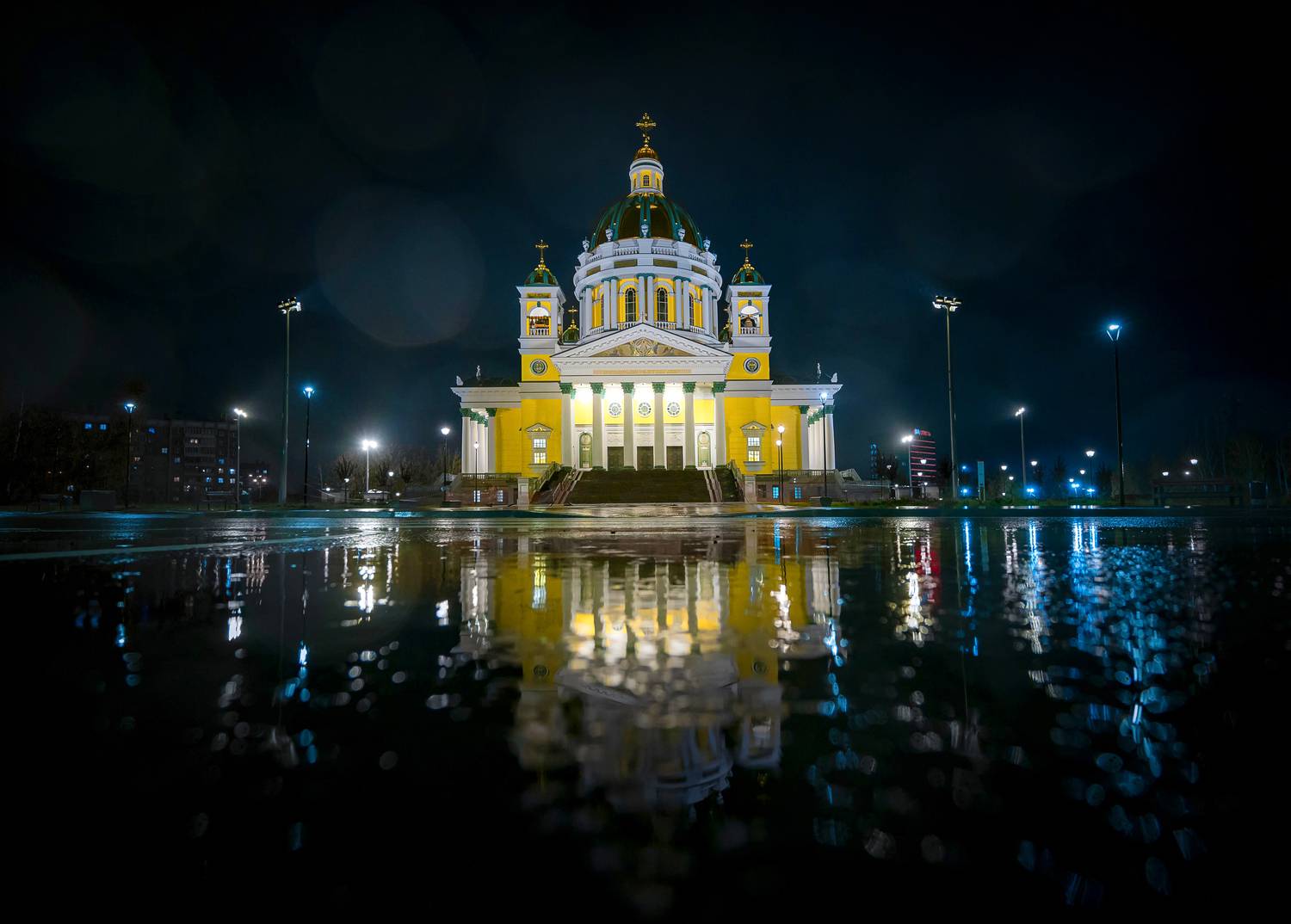 церковь, пейзаж, облака, монастырь, природа, россия, религия, собор, архитектура, Andrey