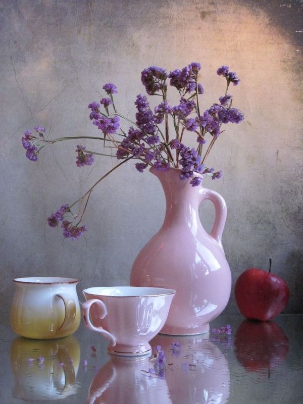 цветы, букет, статица, сухоцвет Статица фото превью