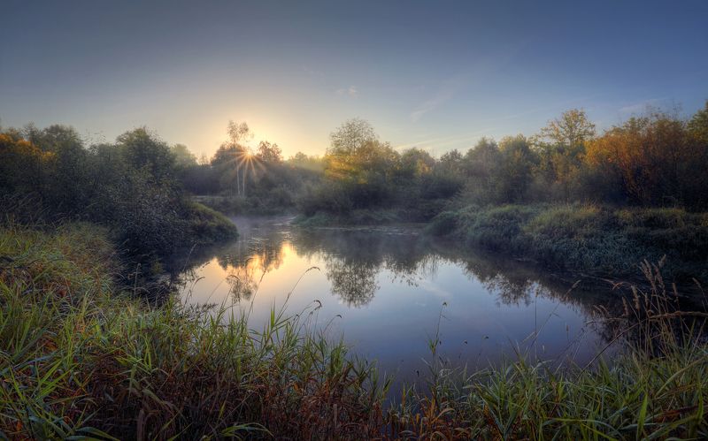 осень сентябрь река Линда Нижегородская область Мелодия рассвета фото превью