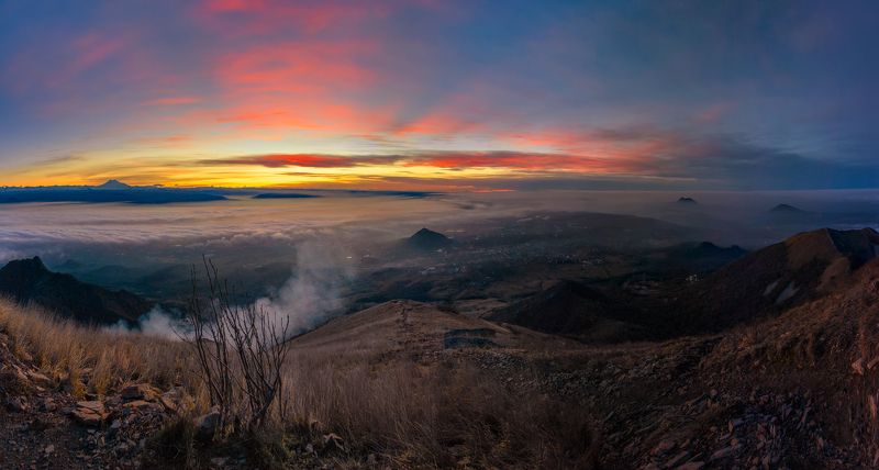 закат,бештау,кмв,природа,пейзаж,брежицкая,панорама Тропинка к закату фото превью