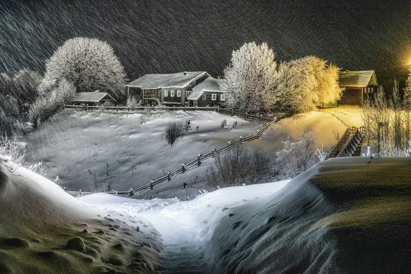 Черно - белая зима фото превью