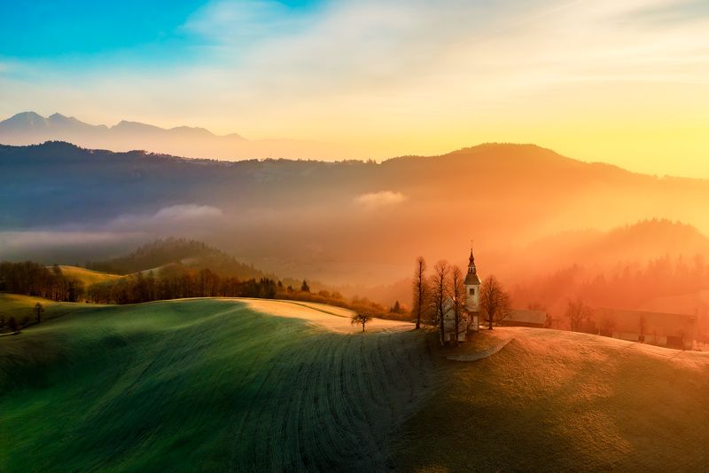 sunrise, slovenia, sv. tomaz,  Sunrise фото превью