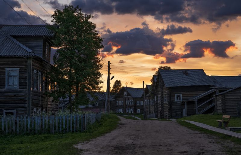 кимжа, архангельская область, Поздний вечер в Кимже фото превью