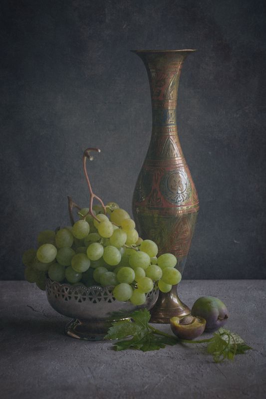 виноград,натюрморт,мс гелиос81н,ставрополь С виноградом фото превью