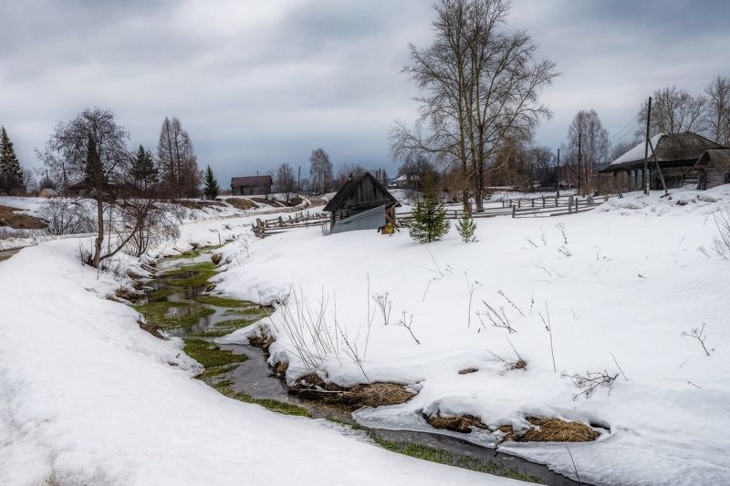 кишертка, речка, зима, деревня Ручеёк фото превью