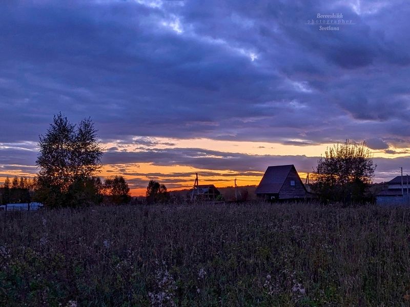 природа, nature, осень, краски_осени, закат, мойкрай, моя_сибирь, фото на телефон Осенний закат фото превью