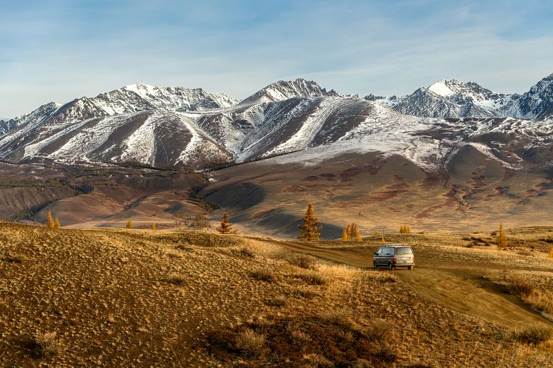алтай, осень, путешествие, горы На машине по Алтаю фото превью