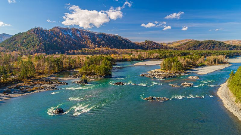 бирюзовая катунь осень Осенняя Бирюзовая Катунь фото превью