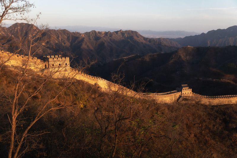 beijing, china, greatwall, sight, sunset, culture, historical, Great wall. фото превью