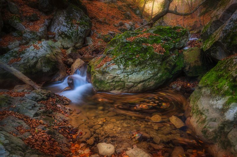 крым, водопад, горы, река, вода, лес, пейзаж Осень пришла... фото превью