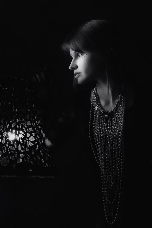 портрет, женский портрет, чб портрет, классический портрет, ч/б, portrait, девушка Арина фото превью