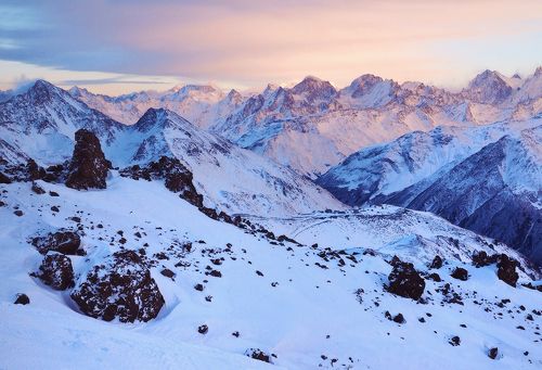 Закат на Эльбрусе