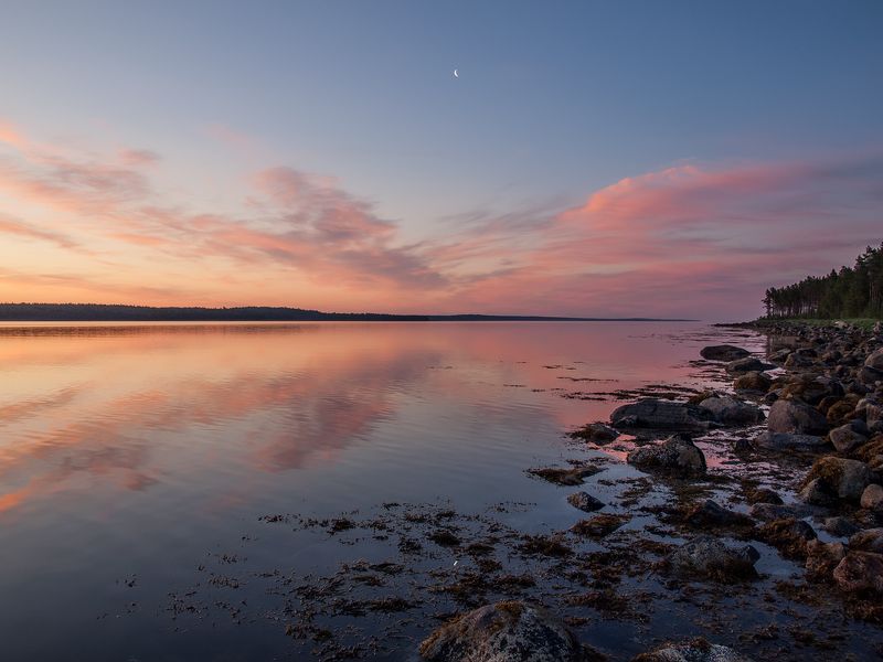 Карелия. Ночь на Белом море фото превью