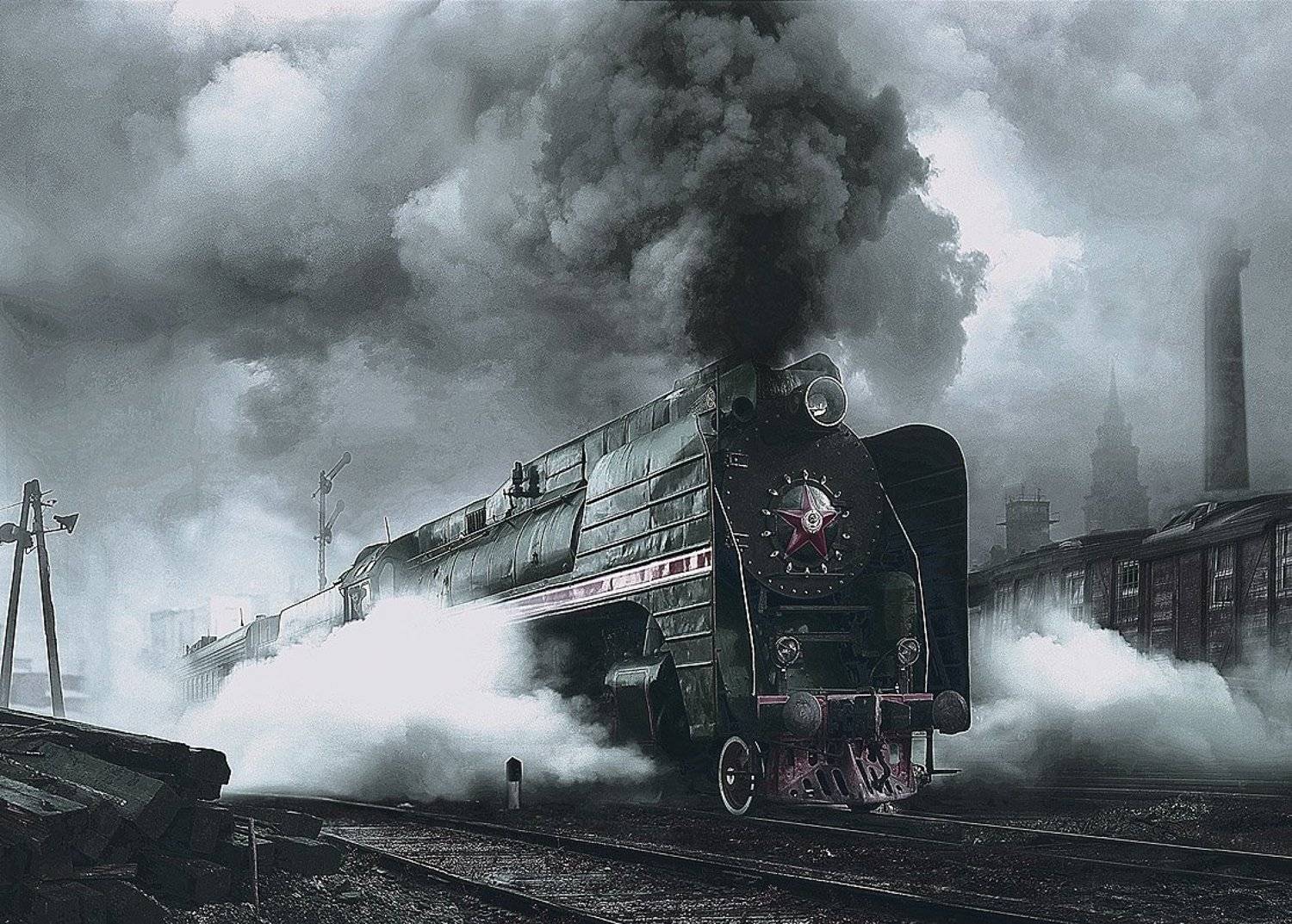 Паровоз генерал, Паровоз серии П36, Перегон, Станция, Boji