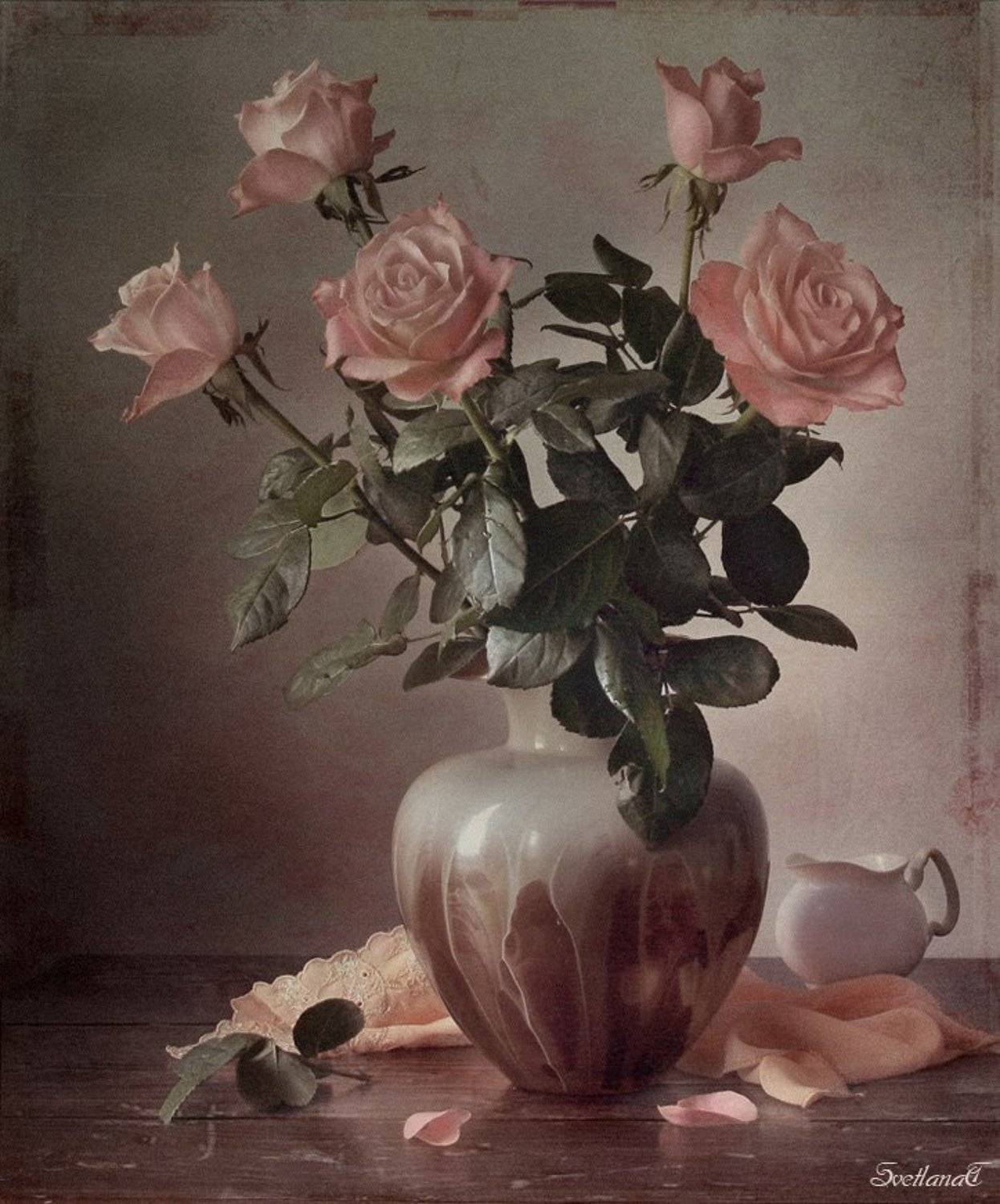 Ваза, Розы, Фотонатюрморт, Цветы, Svetlana Tkachenko