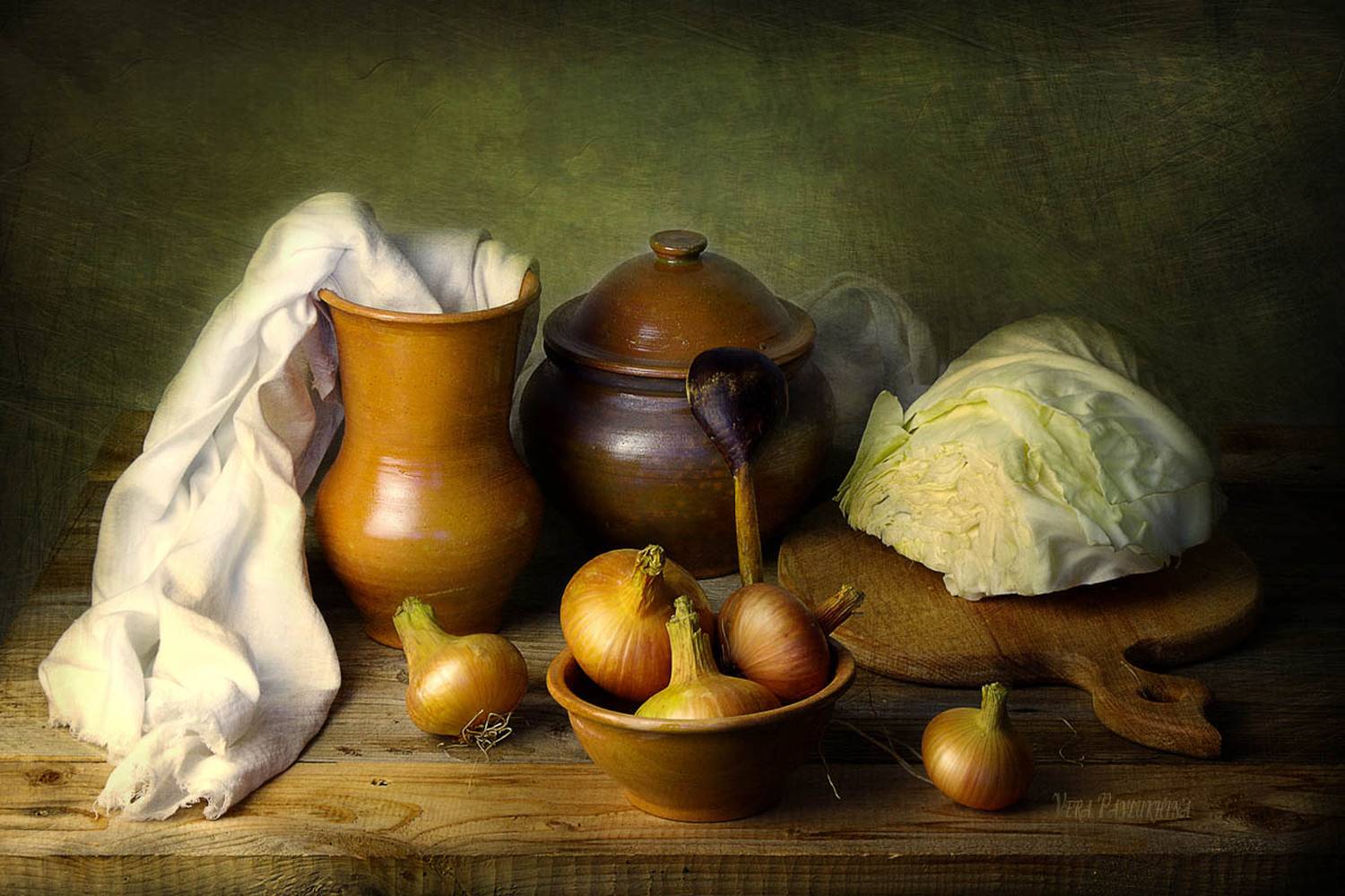 Глиняная посуда, Деренская утварь, Овощи, Вера Павлухина