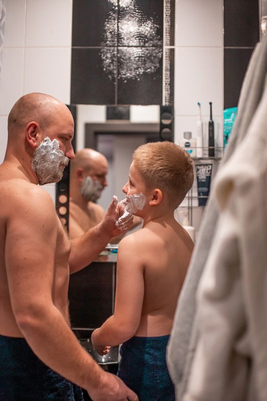 Папа и сын фото превью